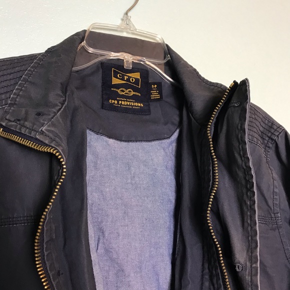 URBAN OUTFITTERS CPO Navy Military Raincoat Jacket - Picture 4 of 11